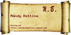 Mándy Bettina névjegykártya